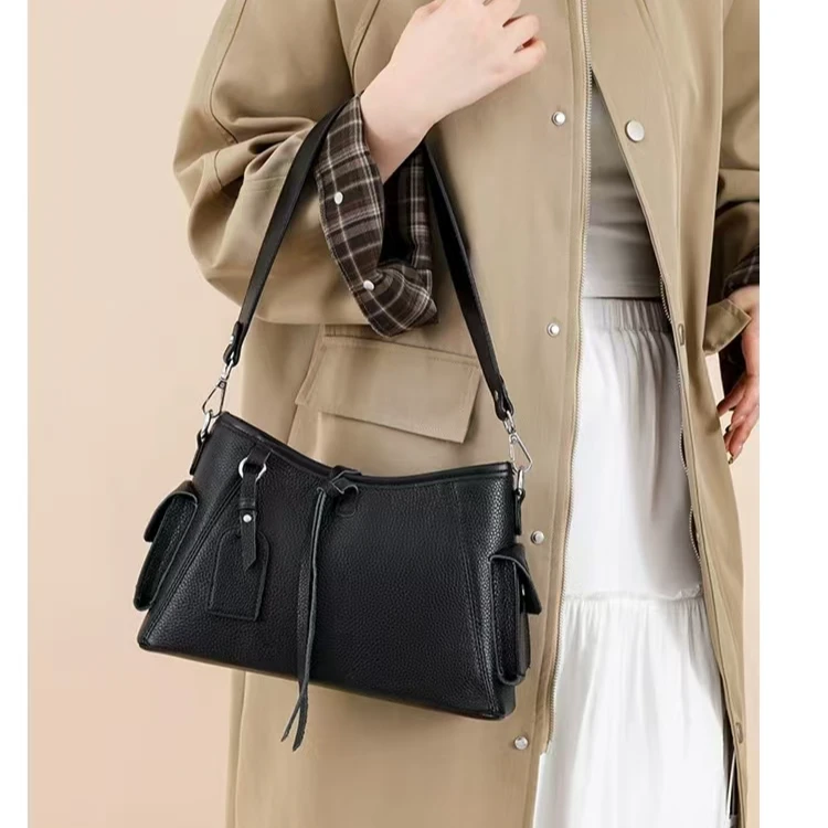 新款经典时尚百搭轻奢真皮韩版休闲小众女士单肩斜挎包5901
