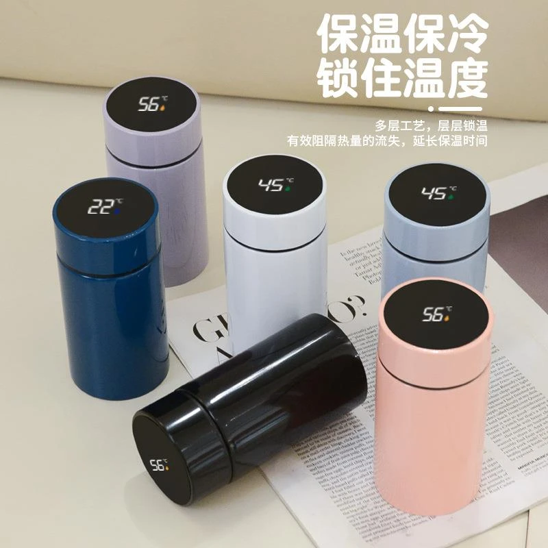 迷你智能保温杯女迷你便携小巧304不锈钢儿童壶学生简约水杯子ins