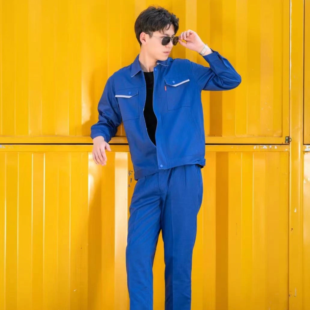 春秋工作服套装男外套上衣长袖薄款汽修厂服工装保洁加厚劳保服男