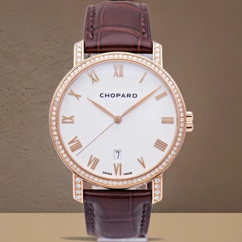 99新 Chopard/萧邦 CLASSIC系列/40mm/玫瑰金/后钻