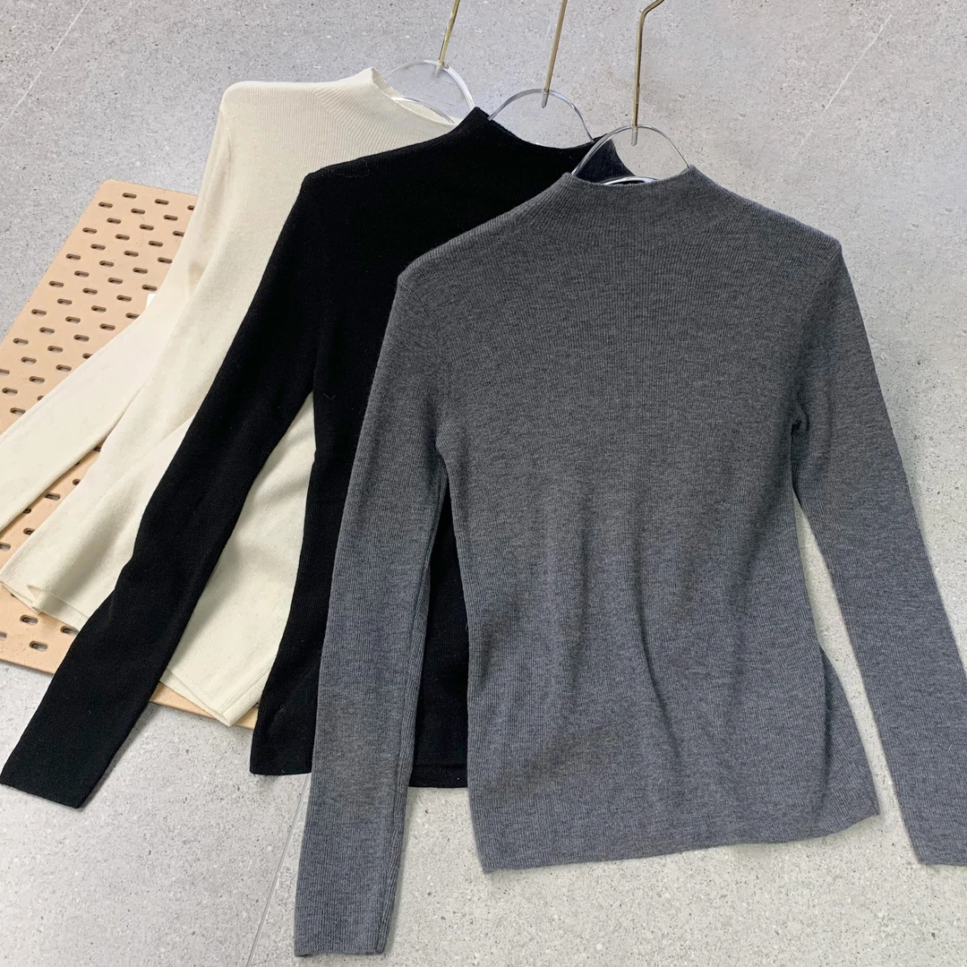 DEZI宝藏衣橱高端定制半高领女士百搭毛衣OR52219