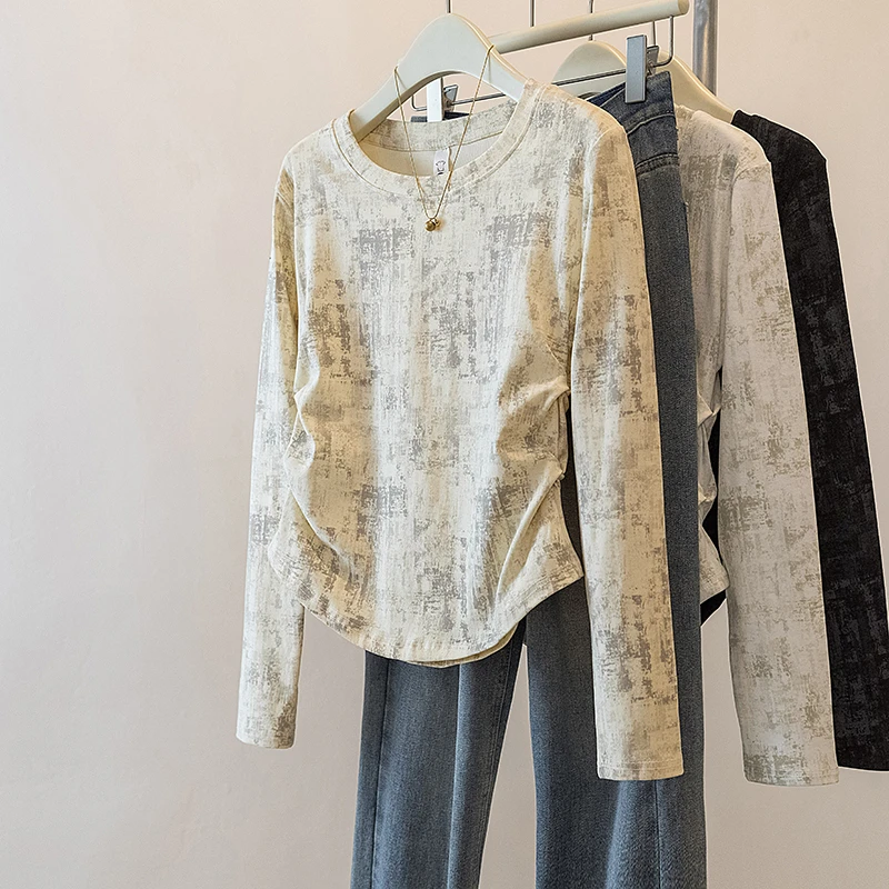 微胖妹妹大码女装显瘦修身新款百搭长袖内搭打底衫上衣时尚百搭