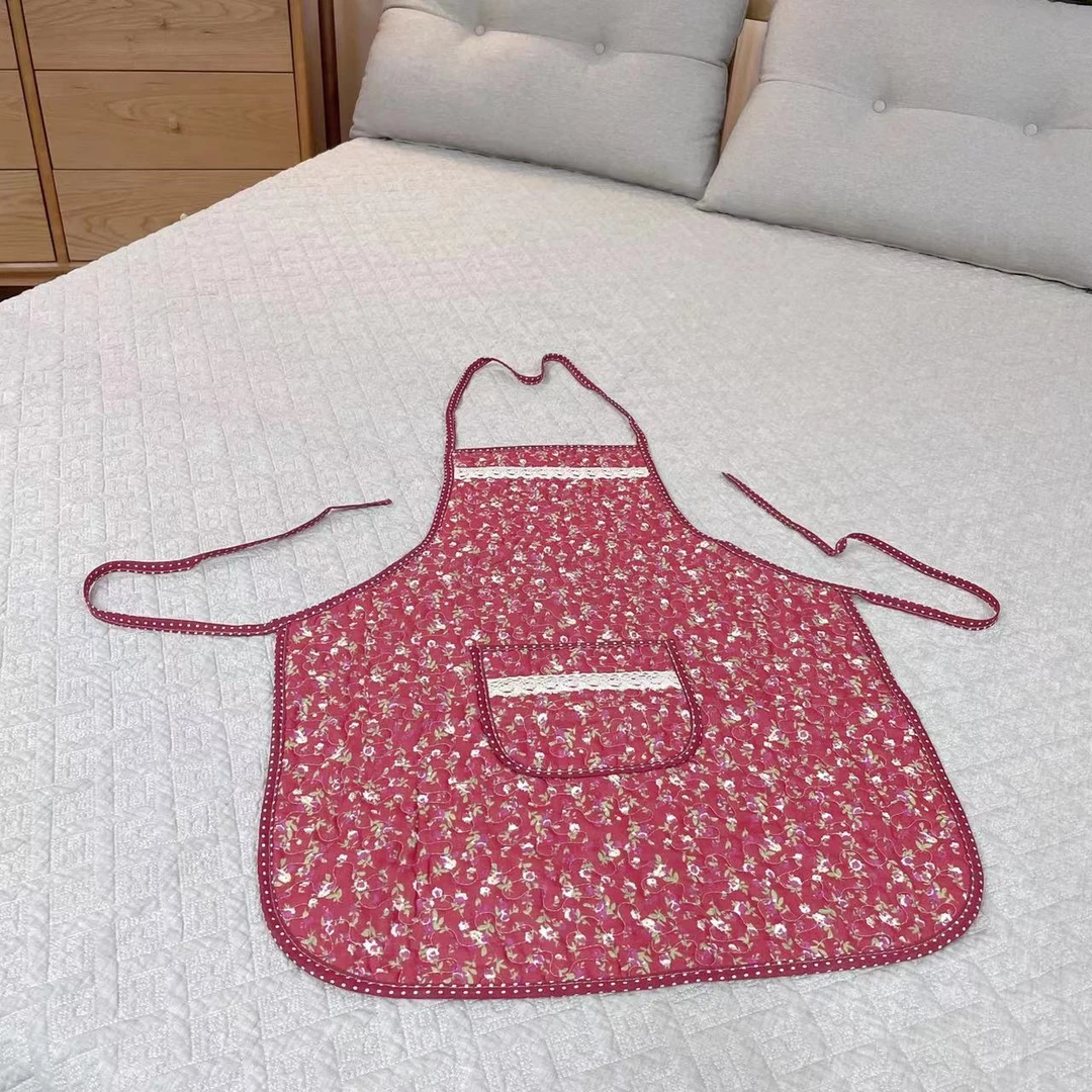 【雅趣】田园风 透气男女通用纯棉厨房挂脖式防污成人无袖围裙