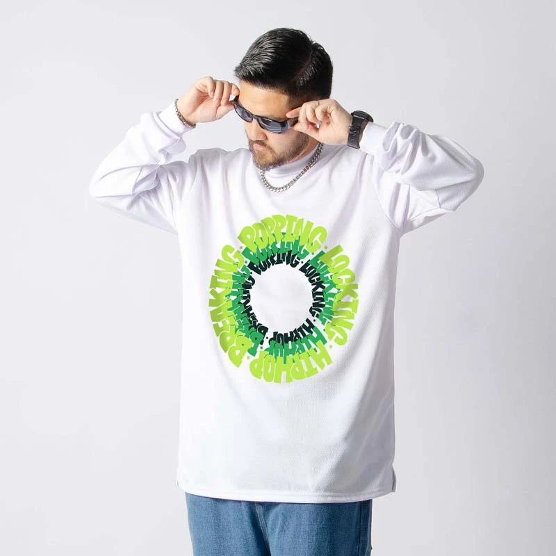 FunkyChoice街舞练功服popping速干长袖T恤locking上衣演出比赛男