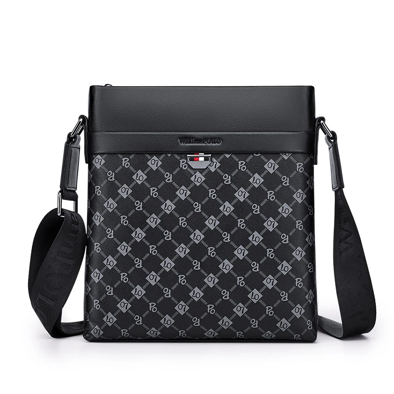 保罗男士包包真皮斜挎包单肩包头层牛皮时尚休闲通勤商务生日礼物