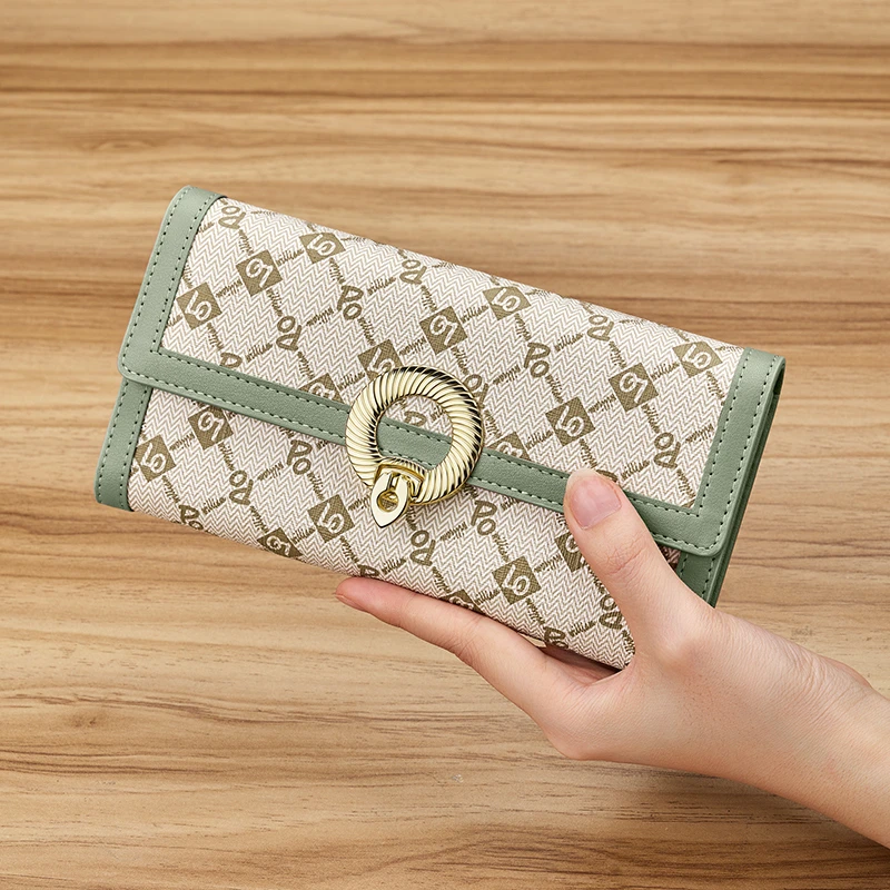 保罗钱包女士2025新款高档长款多卡位高级感零钱包时尚女款长手包