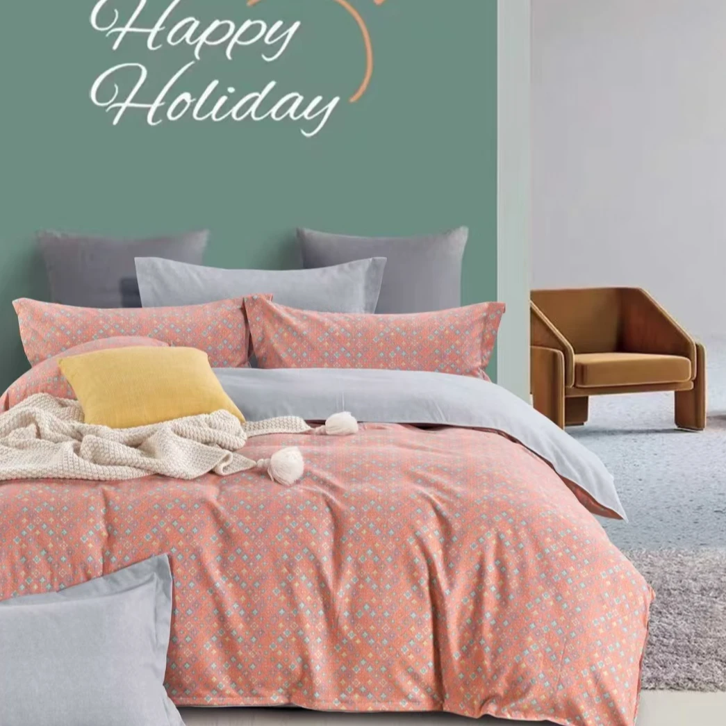 【印花大床单+枕套】加厚牛奶棉秋冬保暖加绒舒适亲肤三件套-红钻