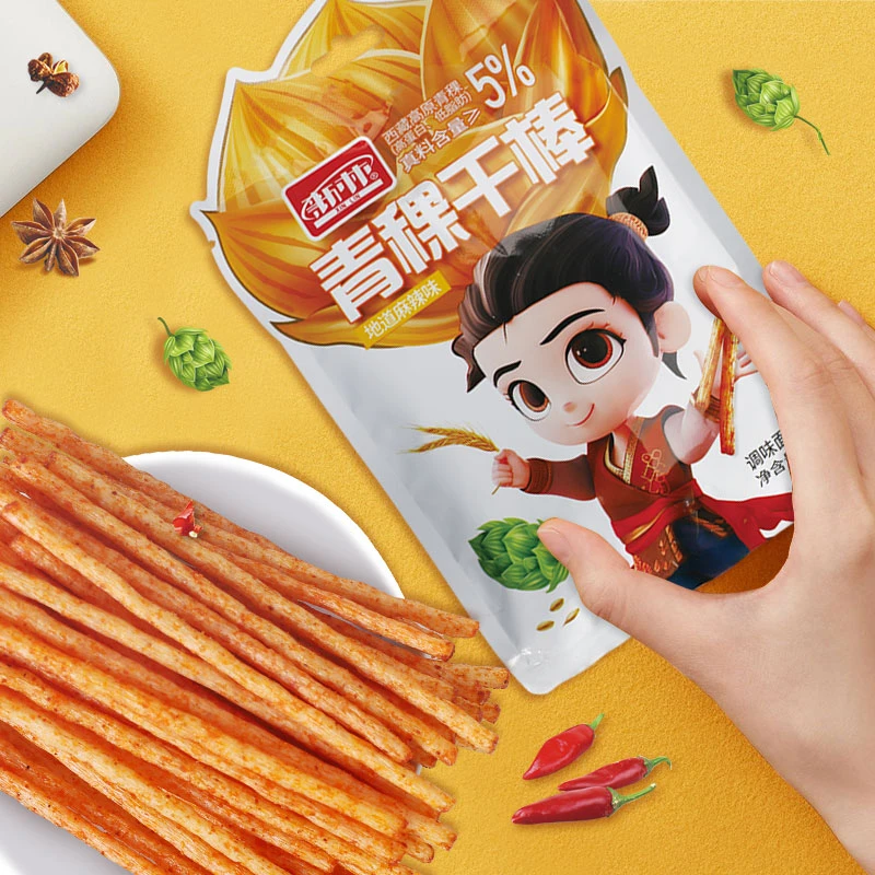 新林新林青稞干棒|超大份|平江麻辣|童年味道|网红辣条