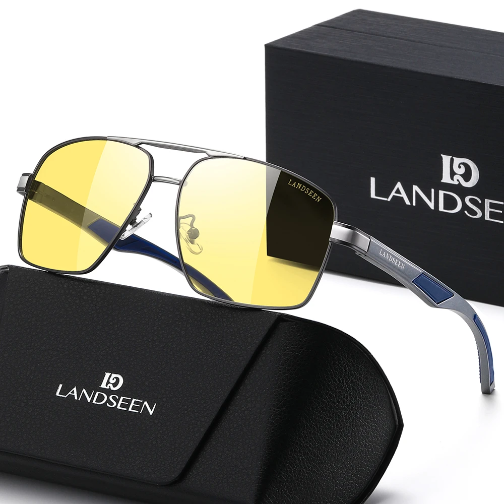 LANDSEEN【LANDSEEN兰生】男女同款潮流时尚变色太阳镜变色-9822