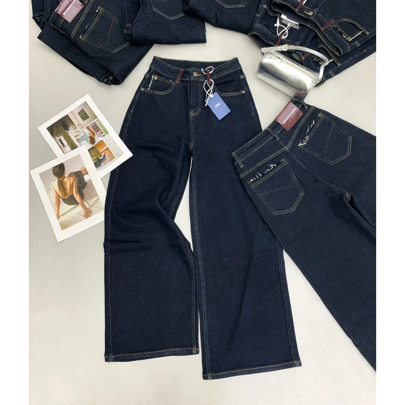 直筒特调普洗蓝抓绒牛仔裤8233 卡码拍小