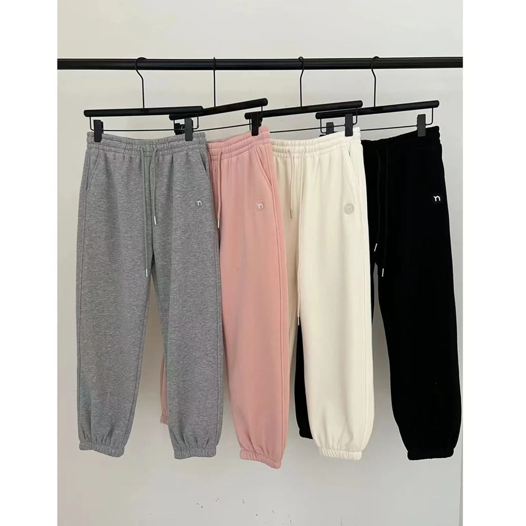 韩系休闲百搭“加绒”束脚卫裤12086    后松紧腰 有口袋和屁兜