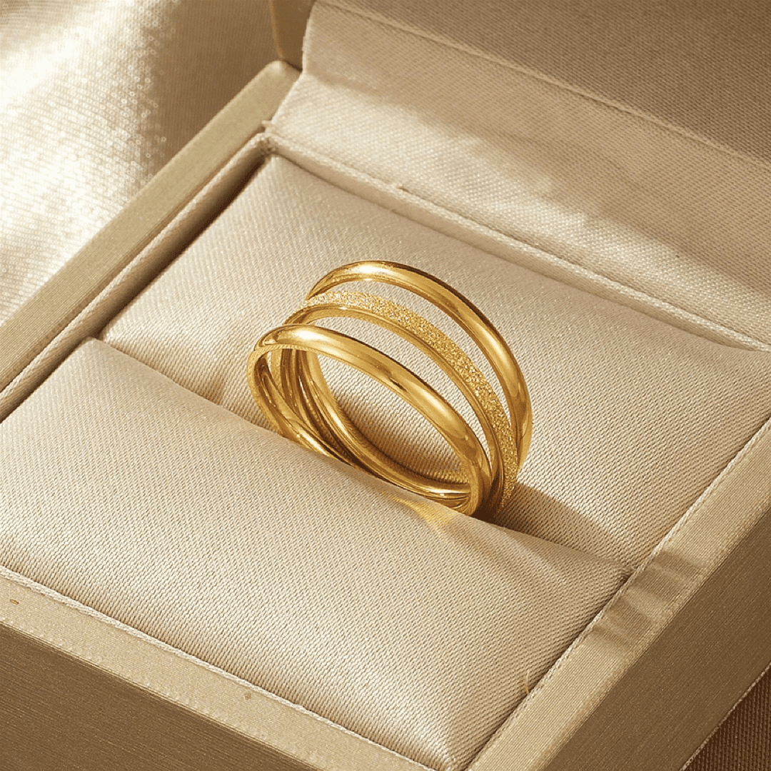 三生三世素圈简约戒指女时尚个性三戒指套装S1