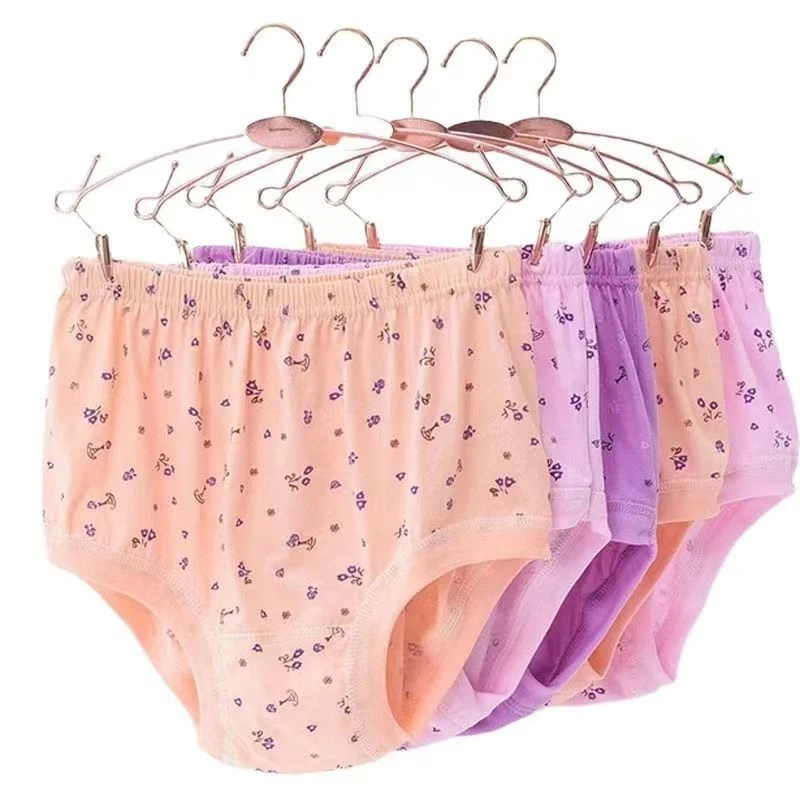 内裤女士老太太裤头中老年高腰纯棉宽松透气大码全棉三角老人裤头