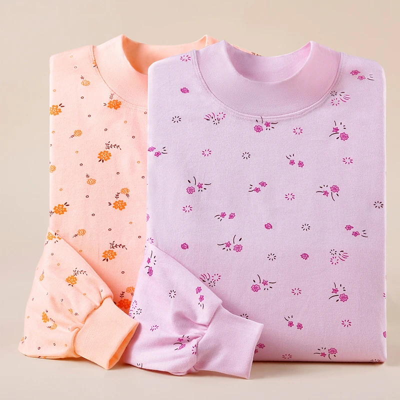 中老年女士纯棉秋衣秋裤套装妈妈棉毛衫内穿秋冬保暖内衣打底高领