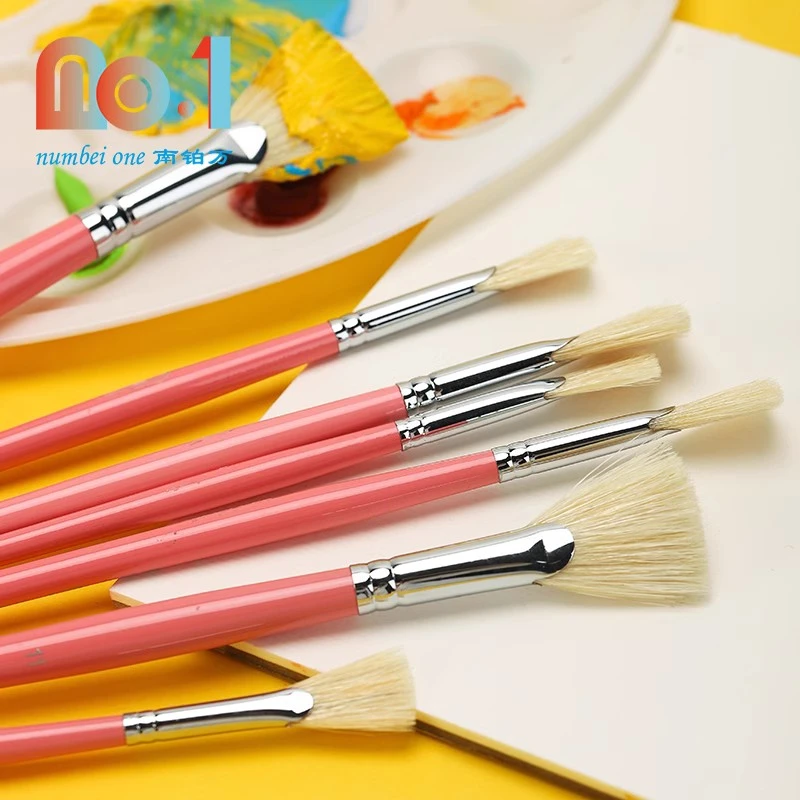 猪鬃扇形笔 3支一套