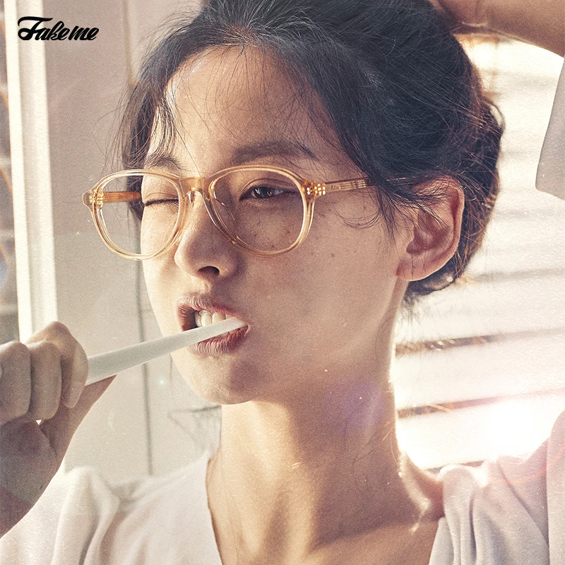 Fakeme（达人专属）许我耀眼赵露思同款大框蛤蟆素颜光学镜架 Turk