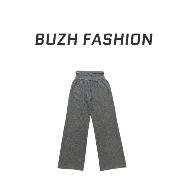 BUZH早秋新款“不费力慵懒随性穿搭”垂感软糯舒适休闲裤卫裤