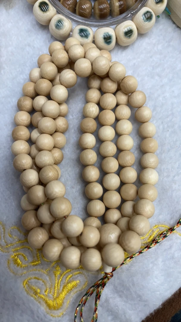 猛犸象牙08圆珠脖链108颗