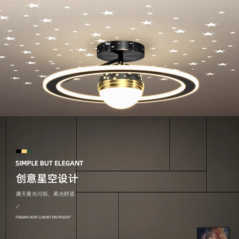 轻奢卧室灯温馨浪漫创意星空顶主卧房间吸顶灯现代简约led灯具