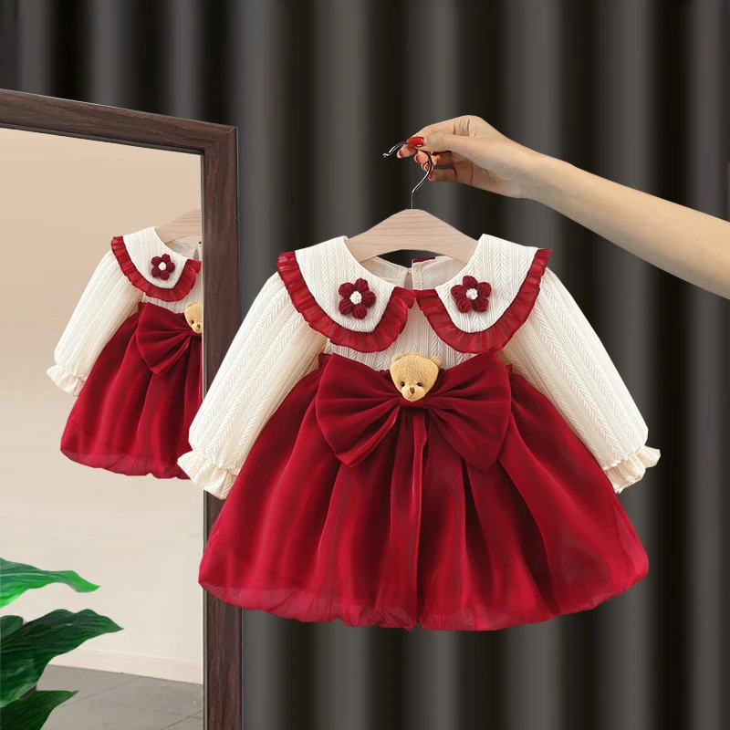 女童秋装连衣裙2025新款婴儿小宝宝春秋01-4岁小童裙子韩版公主裙