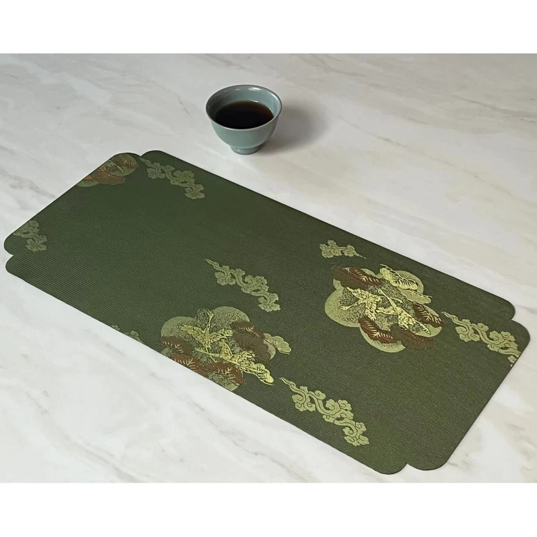 云松织水月茶席（绿/红/棕/黑可选）50*24cm