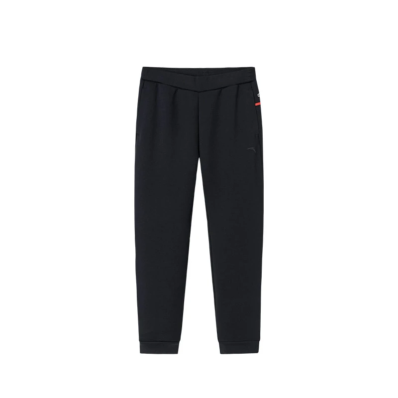 安踏针织运动长裤2024夏季新品黑色百搭运动休闲裤男士潮流九分裤