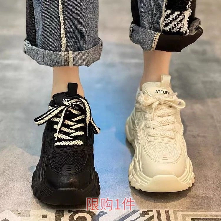 红蜻蜓牌爆款运动鞋女2023春季新款网红百搭厚底休闲防滑老爹鞋女