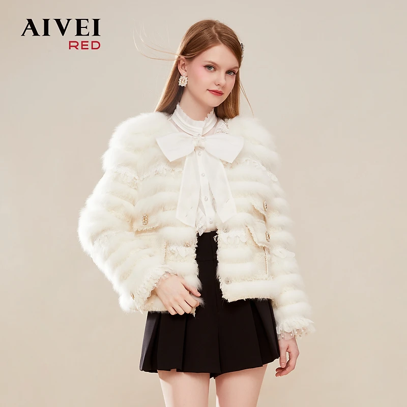 人造皮草 AIVEI名媛千金聚会气质甜美外套Q0660065