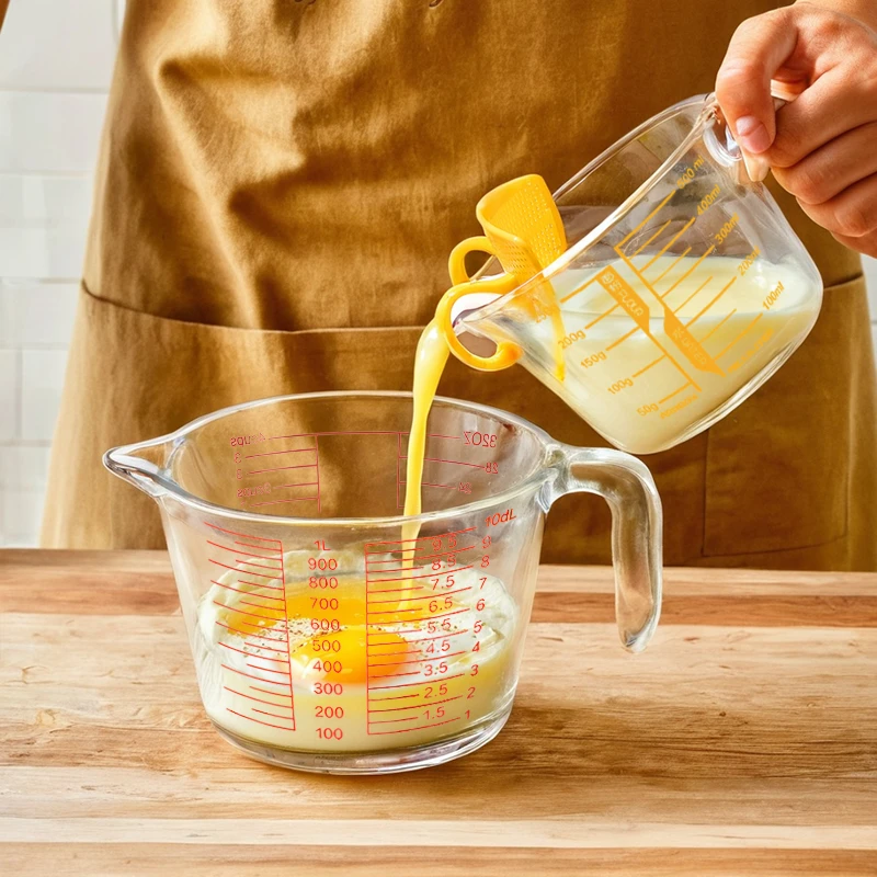 量杯家用过滤杯大容量蛋液打蛋杯鸡蛋羹淘米烘焙工具带刻度计量杯