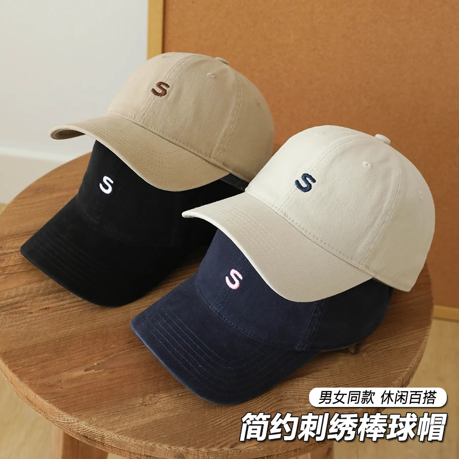 大头鸭舌帽帽子春夏深帽子顶宽帽檐显瘦显脸小软顶棒球帽休闲百搭