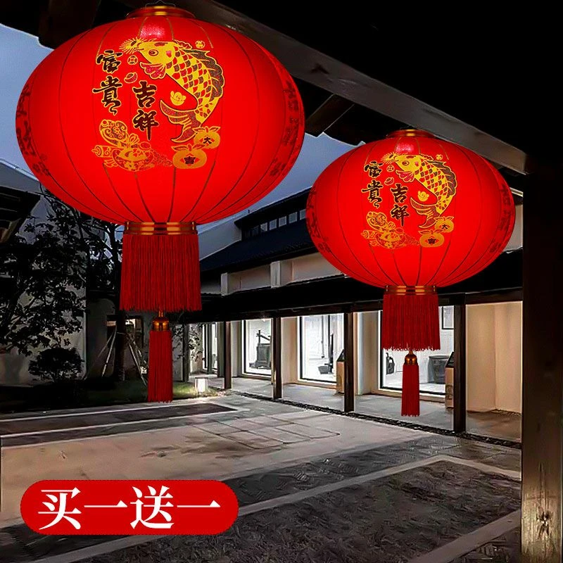 2025蛇年大红灯笼大门口宫灯阳台一对挂饰过新年户外春节装饰吊灯