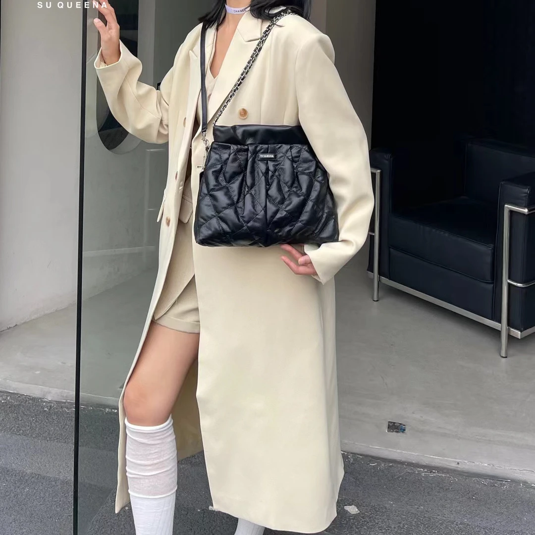 垃圾袋小众轻奢单间包真皮肩包链条腋下时尚气质百搭女包斜跨6225