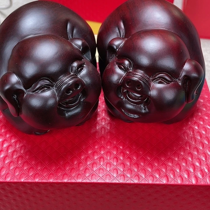 风车木（黑檀木）其他富贵猪一对