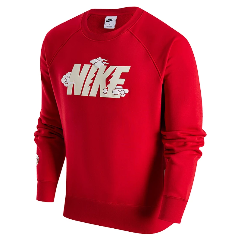 Nike/耐克男子龙年新款休闲圆领时尚印花运动长袖卫衣FZ6374-657