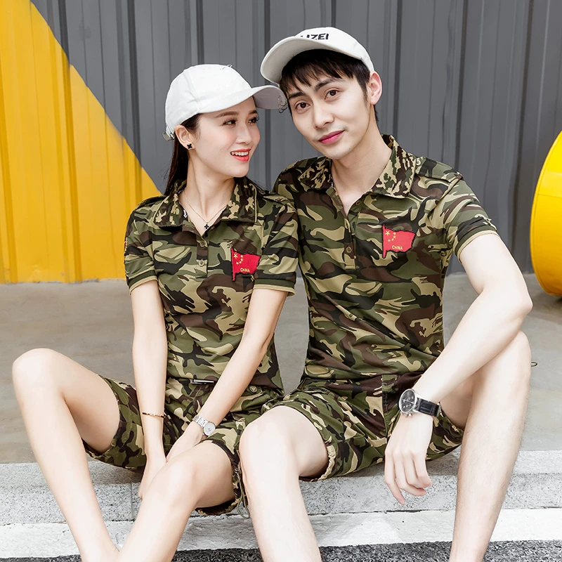 男【特价上衣】迷彩t恤男短袖时尚显瘦军绿色宽松纯色上衣大码T