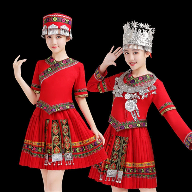 2022新款苗族服装女云南少数民族演出服成人表演服饰民族风舞蹈