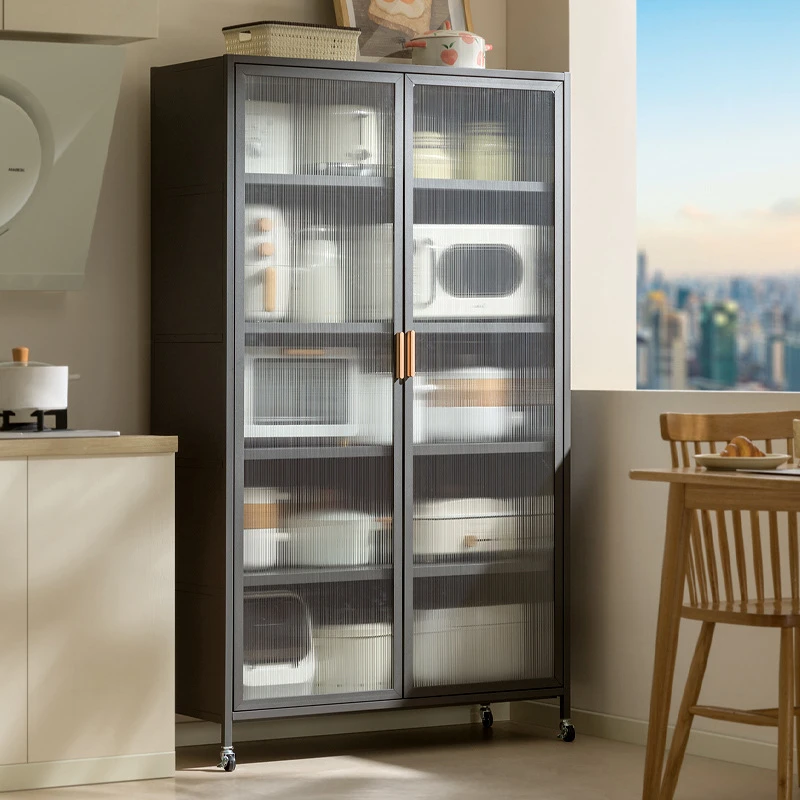 厨房置物架多功能落地多层家用收纳柜子微波炉收纳架碗储物柜橱柜