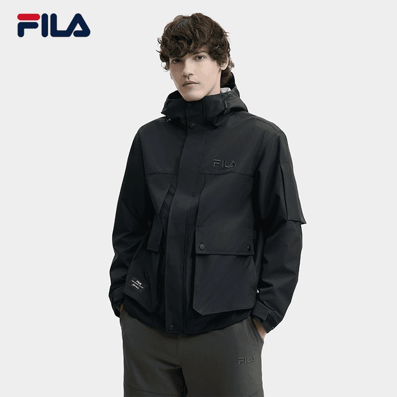 FILA/斐乐男【卢梭联名】 秋季新款防泼水连帽防风外套 F11M448702F