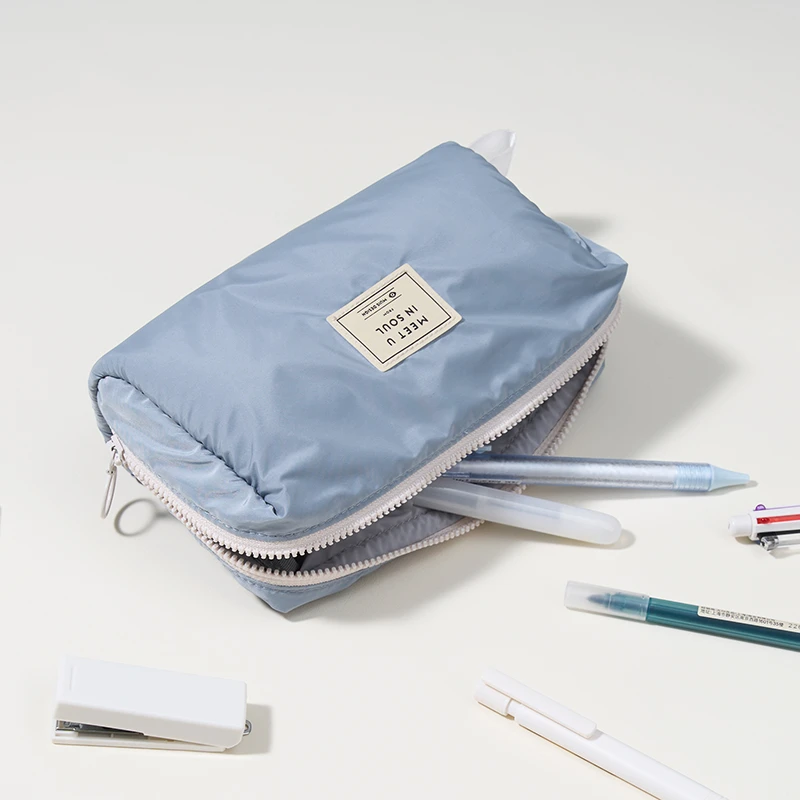 目意思muis大容量男女初中生学生简约笔袋文具盒收纳袋