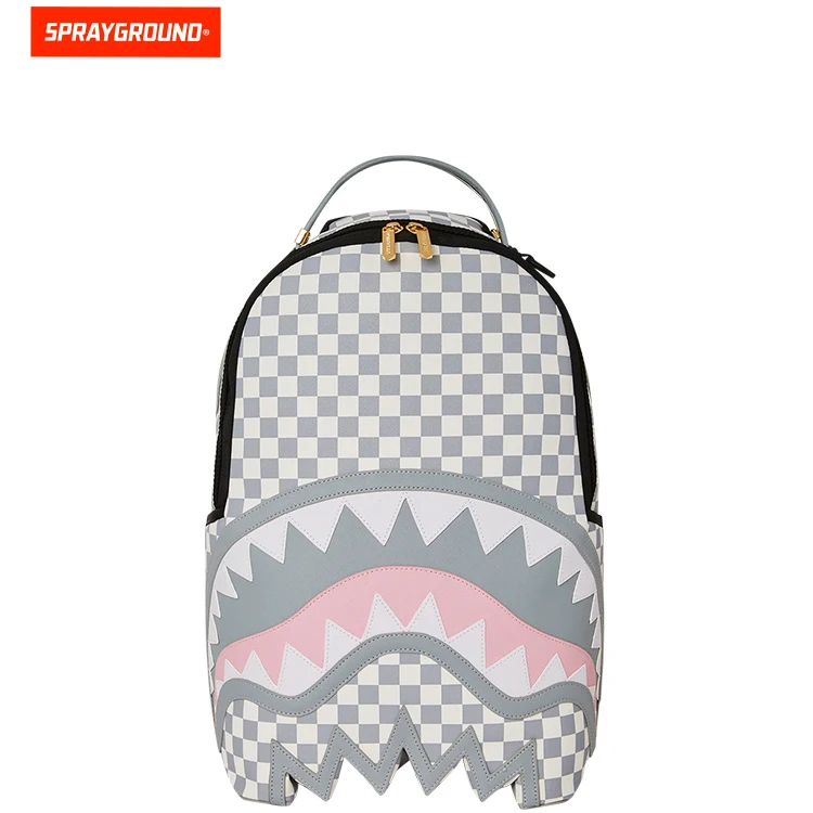 SPRAYGROUND 鲨鱼嘴双肩包休闲时尚潮流格子XB W1035705