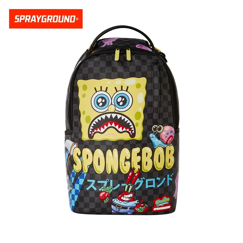 SPRAYGROUND鲨鱼嘴海绵宝宝系列双肩包百搭潮流新款XB W0835731