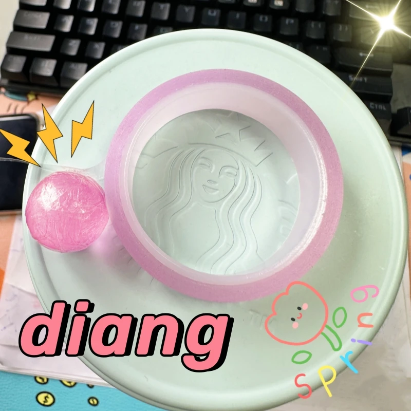 粘粘球解压DIY宝宝球解压手工拉丝彩色透明diang球粘粘透明球胶带