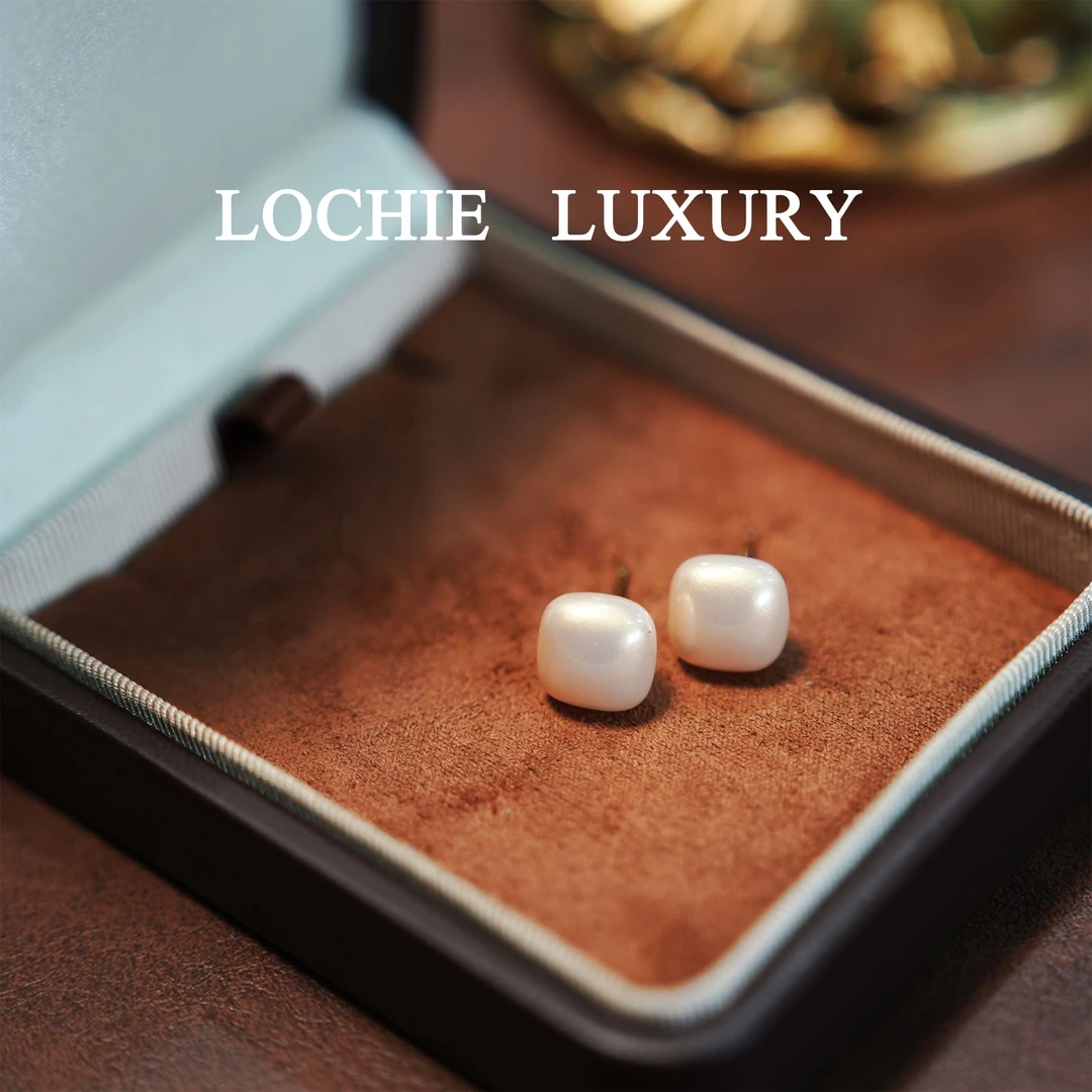 C1201【香槟绮梦】法式限定高级感香槟金方形耳