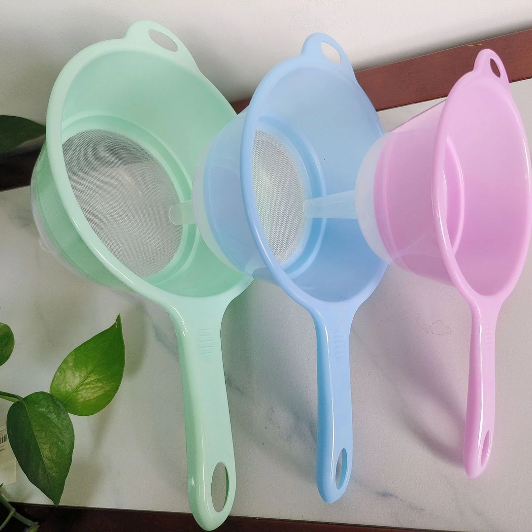 网漏带漏斗厨房沥水漏勺家用厂家创意淘米过滤网多功能手持淘米勺
