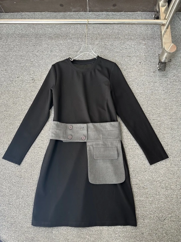 2951品牌撤柜女装剪标黑色时尚百搭显瘦气质连衣裙