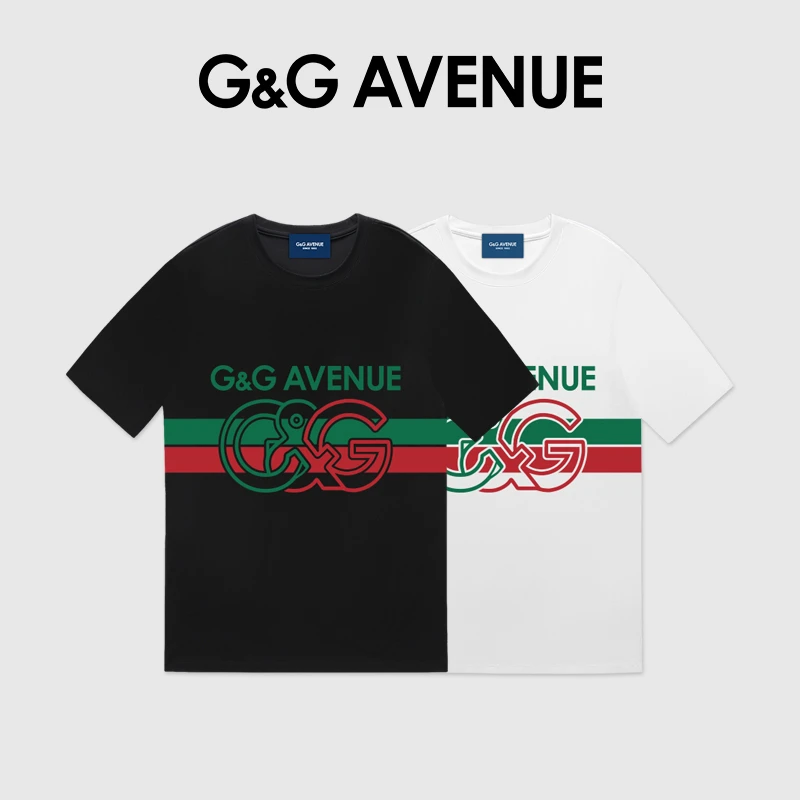 G&GAVENUE国际轻奢潮牌夏季男士纯棉法国T恤/T-shirt宽松透气