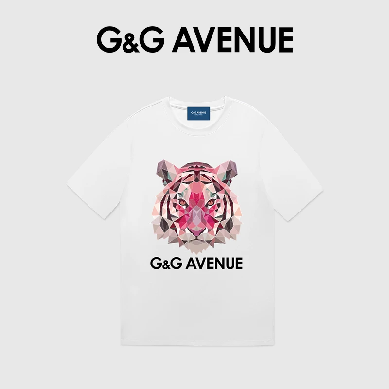 G&G AVENUE夏季新款时尚潮流百搭纯棉短袖休闲男t男女同款半袖