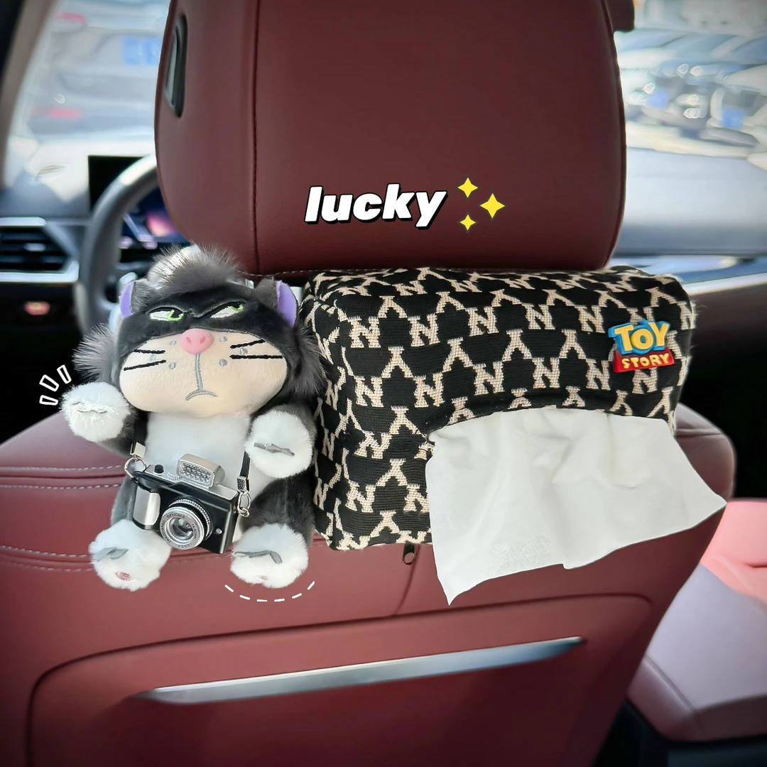 [路西法vlog]高级感纸巾盒内饰创意车载纸巾盒2025新款女生扶手箱