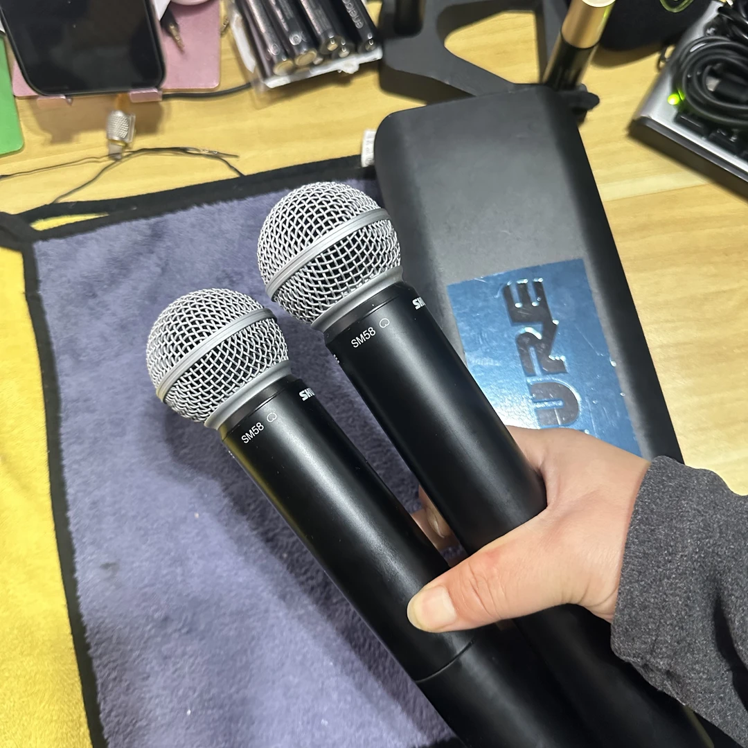 9新 Shure/舒尔 二手shure舒尔BLX288/SM58一拖二无线话筒
