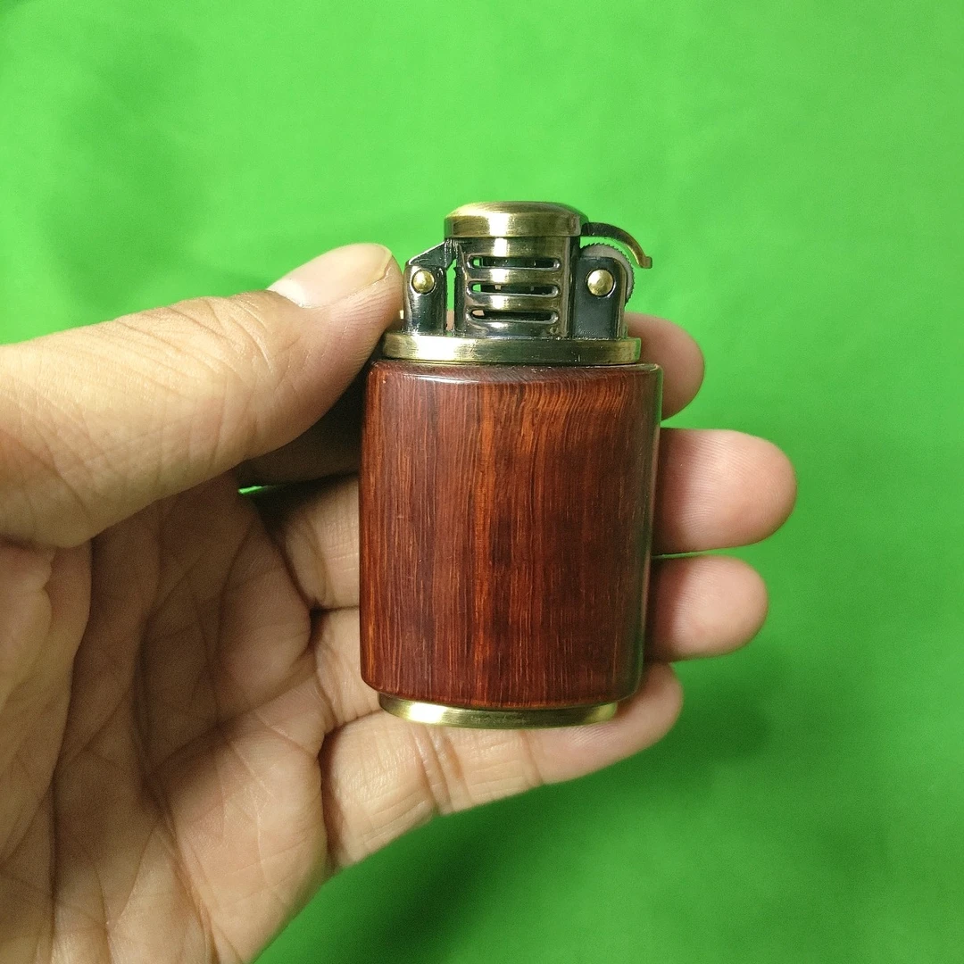 佐罗煤油木质打火机紫檀木老式纯铜男士创意古董收藏级小九门包邮
